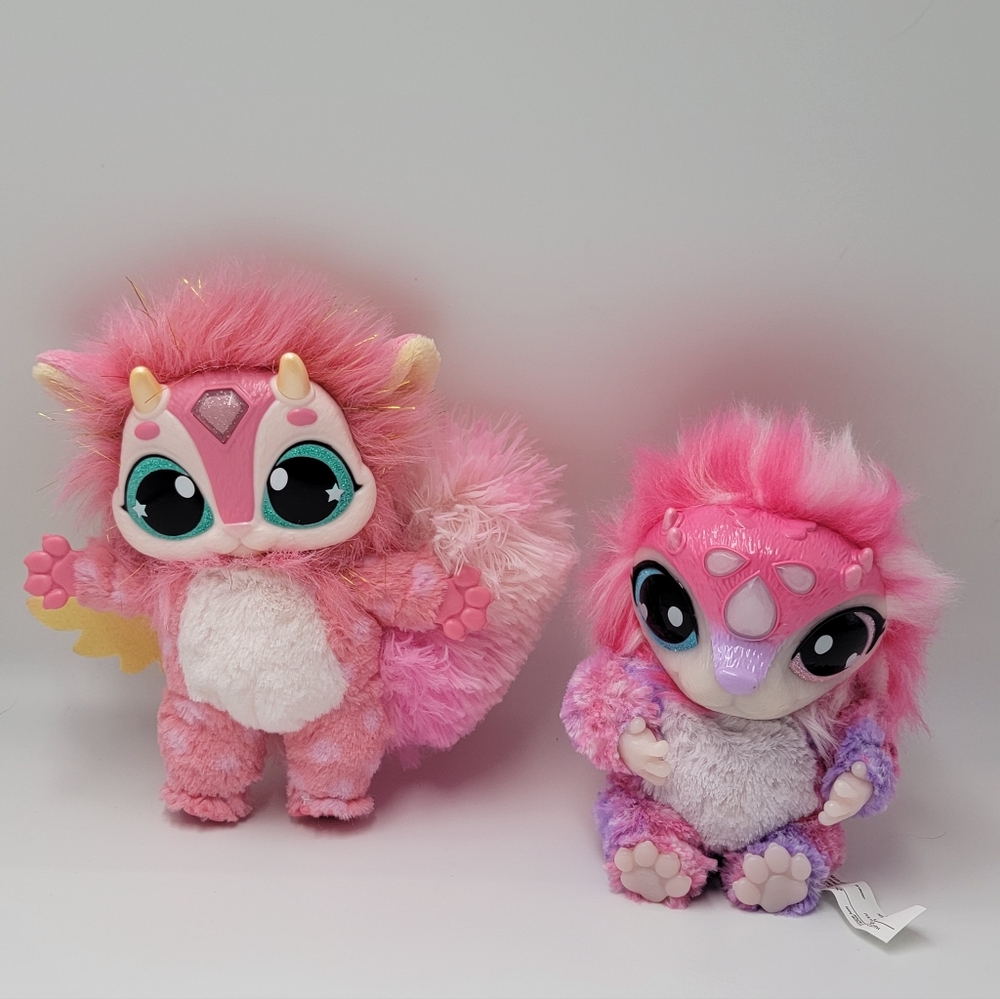 2 Moose Toys Magic Mixies Interactive Pink Purple Mixie Replacement Plush Dolls